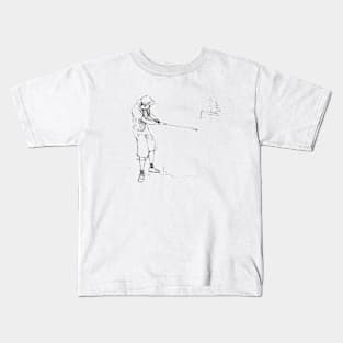 golf player sketch Kids T-Shirt